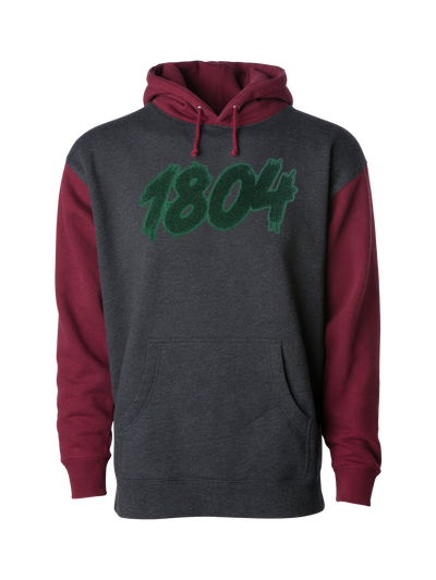 Charcoal Heather / Currant - Green 1804 Badge